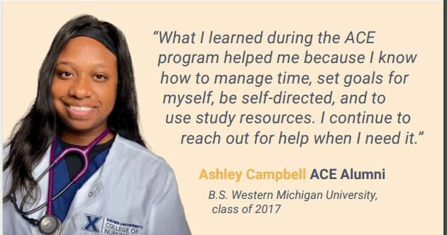 Smiling woman shares positive testimonial about a program's impact on her skills.